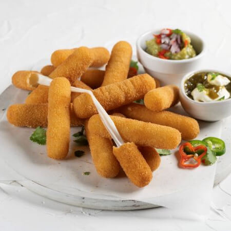 Crumbed Jalapeno Mozzarella Sticks