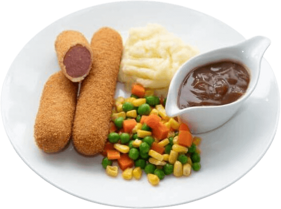 crumbed beef sausages